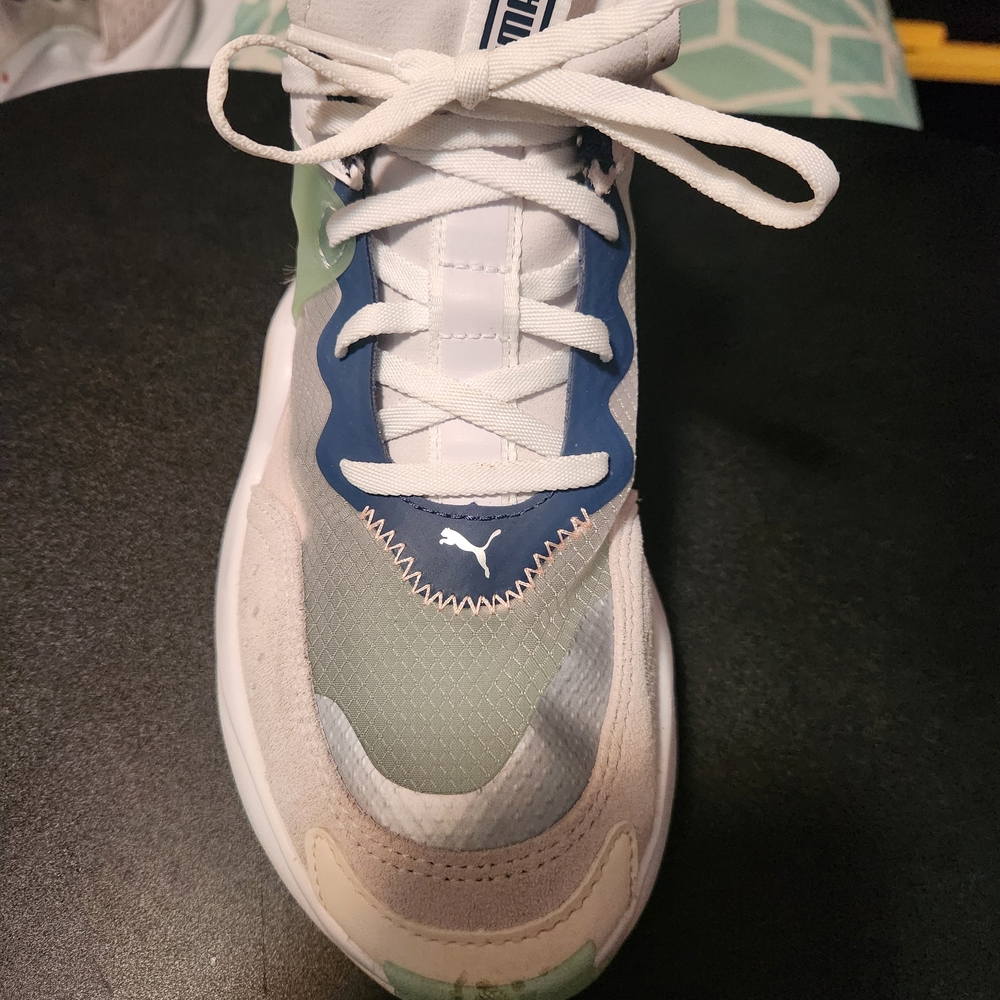 Puma Kids' Blue and White Sneakers